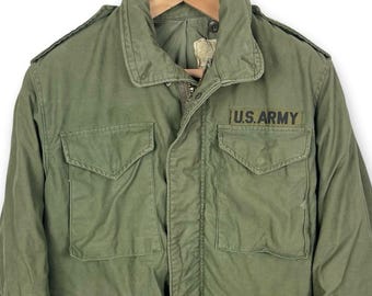 Vintage US Army M-1965 Feldjacke ~ Small Regular ~ Mantel ~ Militäruniform ~ Arbeitskleidung ~ M-65 ~