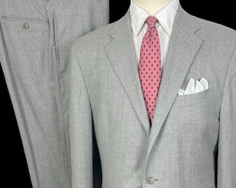 Vintage POLO Ralph Lauren 2pc Wool Flannel Suit ~ 40 Long ~ jacket / blazer / sport coat / pants ~ Blue Label / Made in Italy