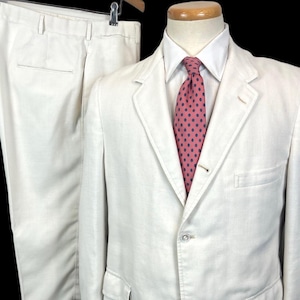 Traje de lino vintage de dos piezas con solapas 3/2 de Brooks Brothers, años 60, talla 38, pantalón corto, chaqueta deportiva, pantalones, Palm Beach, primavera/verano.