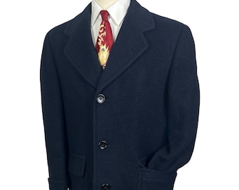 Vintage 1940s/1950s Kuppenheimer "Valgora" Wool Overcoat ~ size 38 to 40 R ~ Top Coat ~