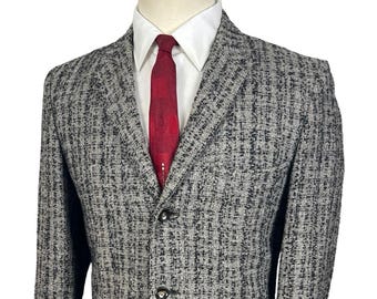 Chaqueta deportiva rockabilly de lana ATOMIC FLECK vintage de los años 50 ~ talla 36 R ~ blazer / chaqueta ~ Elvis ~ VLV ~ Tweed