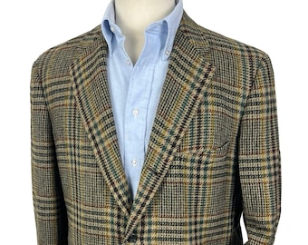 Vintage 1960s SOUTHWICK Glen Plaid TWEED Sack Sport Coat ~ size 42 R ~ 3 Roll 2 ~ jacket / blazer ~ Preppy / Ivy Style / Trad ~