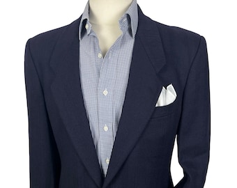 Vintage 1980er Jahre GIORGIO ARMANI Woll Herringbone Sport Sakko ~ Größe 38 Regular bis Long ~ Blazer / Jacke ~ Made in Italy