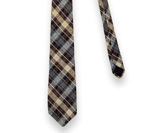 Vintage JC Penney Wool TARTAN PLAID Necktie ~ Preppy / Ivy Style / Trad ~ Flannel / Tweed