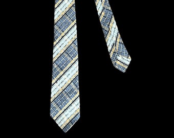 Vintage 1950s ARROW Seersucker Necktie ~ Plaid ~ Textured ~ Preppy ~ Ivy Style ~ Trad ~ Tie