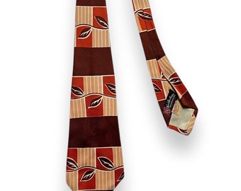 Cravate RESILIO vintage des années 40 ~ Art déco / Rockabilly / Swing ~ Tour de cou / Cravate ~ Cache-ventre ~