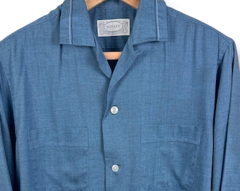 Vintage 60s Penney's Towncraft Loop Collar Shirt Size L - Etsy