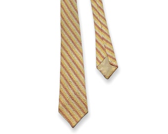 Vintage 1950s/1960s WEMBLEY Marled Necktie ~ Repp Stripe ~ Seersucker ~ Preppy ~ Ivy Style ~ Trad ~ Tie