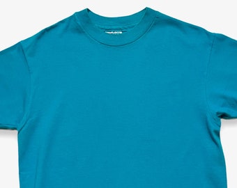Vintage 1980s HANES Cotton T-Shirt ~ Fits S ~ Blank / Basic Tee ~ Single Stitch ~