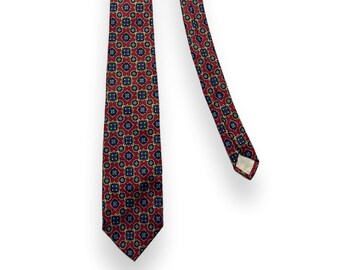 Gravata de seda vintage BROOKS BROTHERS Makers dos anos 1970 ~ Foulard ~ Preppy ~ Ivy Style ~ Trad ~ Tie ~ Impresso na Inglaterra