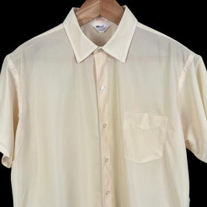 Vintage 1950s/1960s &quot;The Continental&quot; by Marcel of Paris Button-Up Shirt ~ 17 / XL ~ Short-Sleeve ~ Spring / Summer ~ Gussets