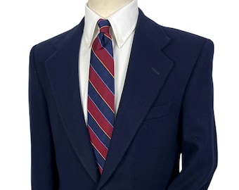 Vintage POLO RALPH LAUREN Wool Flannel Navy Blazer ~ size 36 S ~ jacket / sport coat ~ Gold Buttons ~ University Club