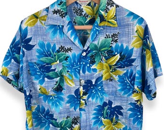 Vintage 1950s MCGREGOR Rayon Gabardine Sport Shirt ~ Size M ~ Loop