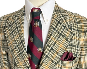 Vintage 1970s BROOKS BROTHERS Wool TWEED Wool Blazer ~ 40 R ~ Brooksgate ~ jacket / sport coat ~ Preppy / Ivy League / Trad ~ Glen Plaid