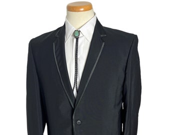 Vintage 1960s SHARKSKIN Tuxedo Jacket ~ size 40 R ~ Suit ~ Wedding ~ Blazer / Sport Coat / Suit ~ 60s ~ Smoking