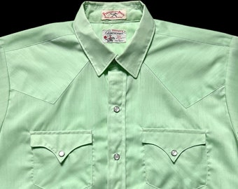 Vintage 1950s/1960s PENNEYS RANCHCRAFT Western Shirt ~ men's XS / women's S to M ~ Cowboy ~ Rockabilly ~ Sawtooth ~ Pearl Snap Button ~