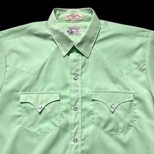 Vintage 1950s/1960s PENNEYS RANCHCRAFT Western Shirt men's XS / women's S to M Cowboy Rockabilly Sawtooth Pearl Snap Button image 1