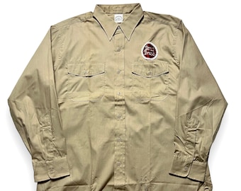 Vintage 1950s GAME and LAKE Wool Flannel Sport Shirt ~ Size