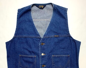 wrangler unlined denim vest