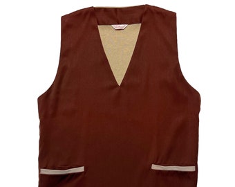 NEUF vieux stock ~ gilet pull en gabardine rayonne « DISTINCTIVE SPORTSWEAR » des années 1950 ~ convient à M ~ Rockabilly ~ col en V ~