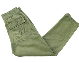 Vintage Army Pants Vietnam era vintage Fatigue army pants vietnam pants vintage military pants reclaimed fashion sz 1833