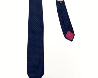 Vintage 1950s/1960s BONWIT TELLER 100% Silk Polka Dot Necktie ~ Foulard ~ Preppy / Ivy Style / Trad ~ Tie