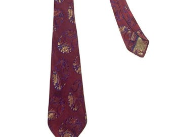 Cravate vintage des années 1930 / 1940 ARROW en brocart cachemire ~ Art déco / Rockabilly / Swing ~ Cravate / Cravate