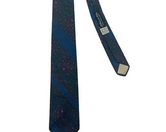 Cravate foulard en soie italienne vintage des années 50/60 ~ Garance ~ Preppy ~ Style lierre ~ Trad ~ Cravate ~ Cachemire ~ Années 50/60