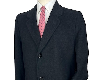 Vintage 1950s/1960s Cashmere & Wool Overcoat ~ Größe 36 bis 38 R ~ Trenchcoat ~ Preppy / Ivy Style / Trad ~