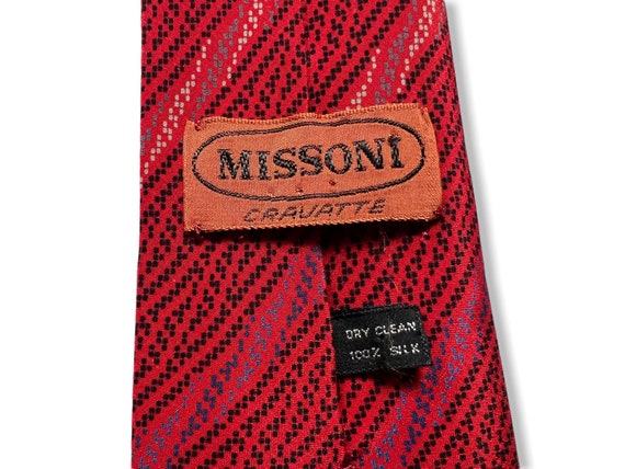 Vintage MISSONI Silk Necktie ~ Designer ~ Abstrac… - image 4