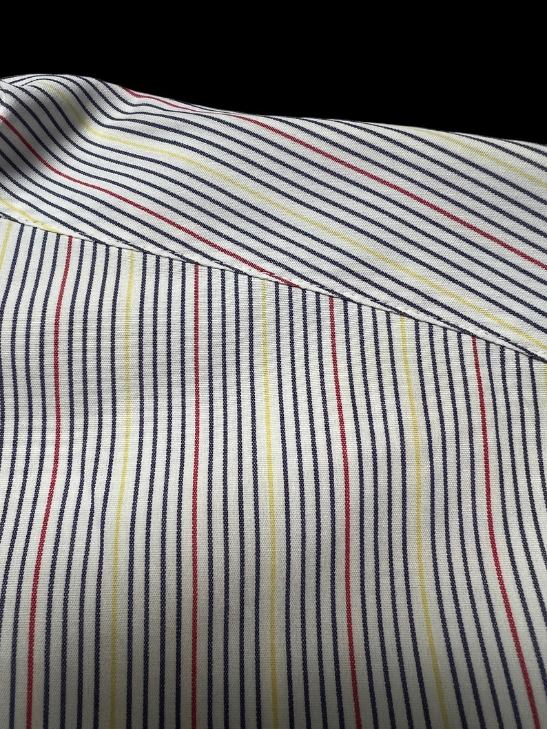 Vintage USA Made Brooks Brothers Makers Button-Down Oxford Shirt 15 1/2 3 100% Cotton Striped image 3