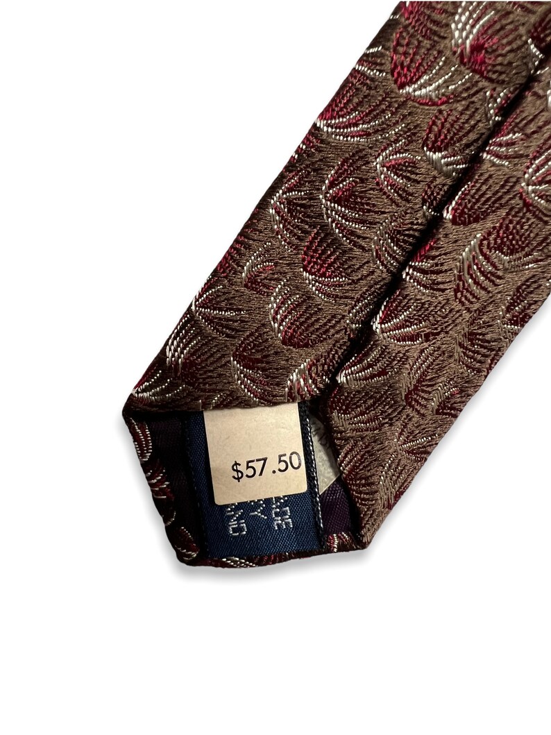 Vintage POLO RALPH LAUREN Necktie Brocade / Embroidered / Ancient Madder Preppy Ivy Style Trad Tie image 5