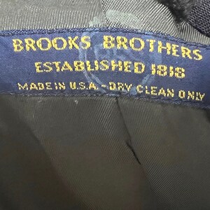 Vintage BROOKS BROTHERS Navy Wool Sport Coat size 42 jacket / blazer Preppy / Ivy League / Trad Gold Buttons image 5