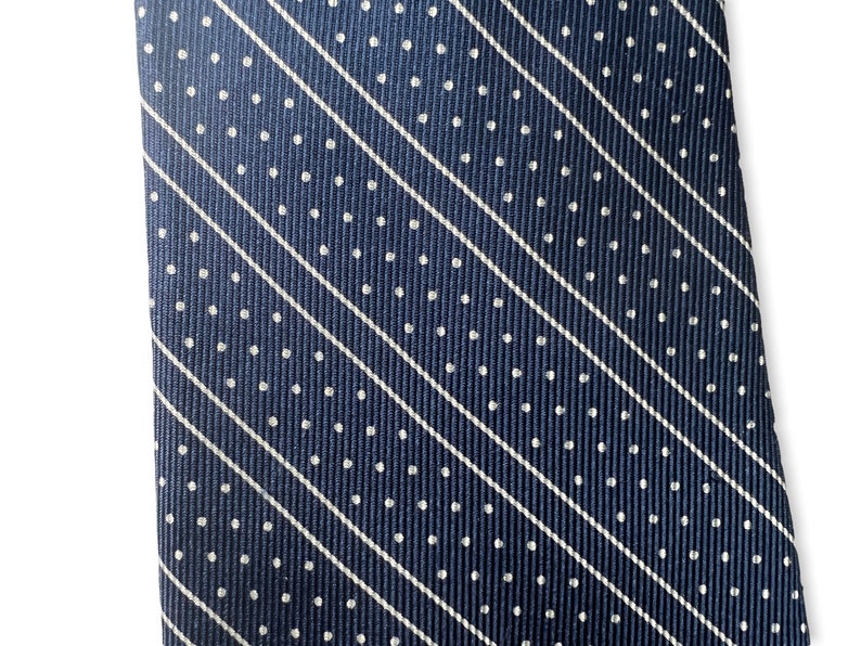 Vintage POLO RALPH LAUREN Necktie Polka Dot / Repp Stripe / Club Preppy Ivy Style Trad Tie image 3