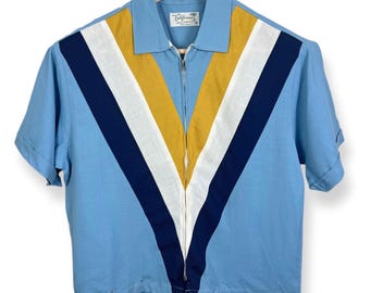Vintage 1950s/1960s MCGREGOR Rayon & Cotton Shirt-jac ~ Fits