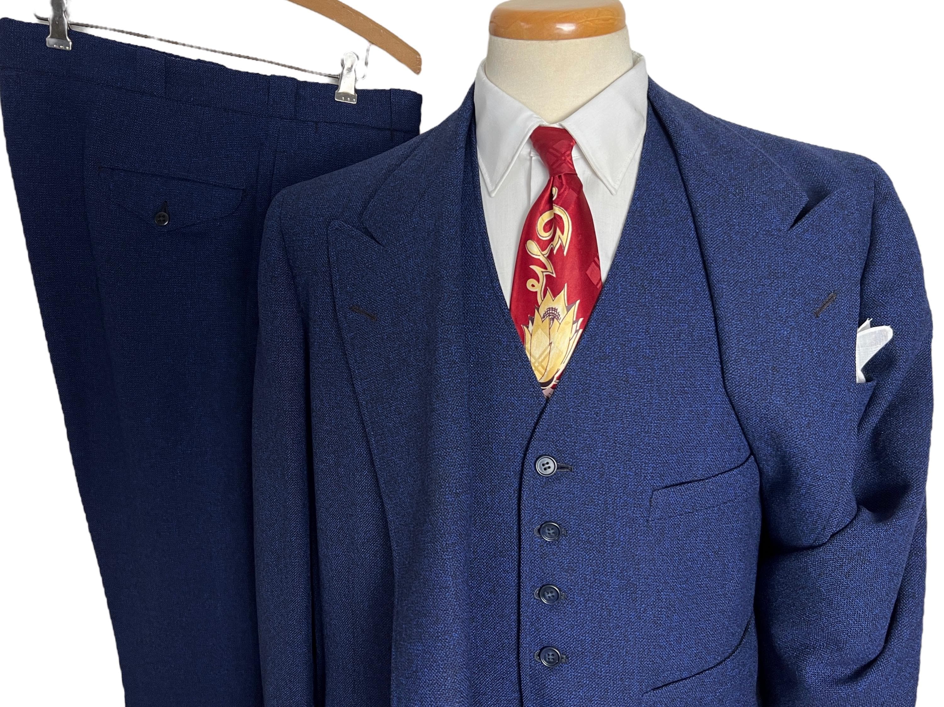 Vintage 3 Piece Double Breasted Suit - Etsy