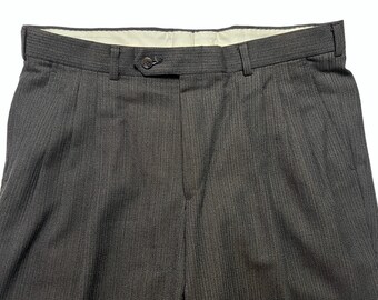 Vintage CHRISTIAN DIOR Wool Trousers ~ 34.5 Waist ~ Pleated Pants ~ 34 / 35
