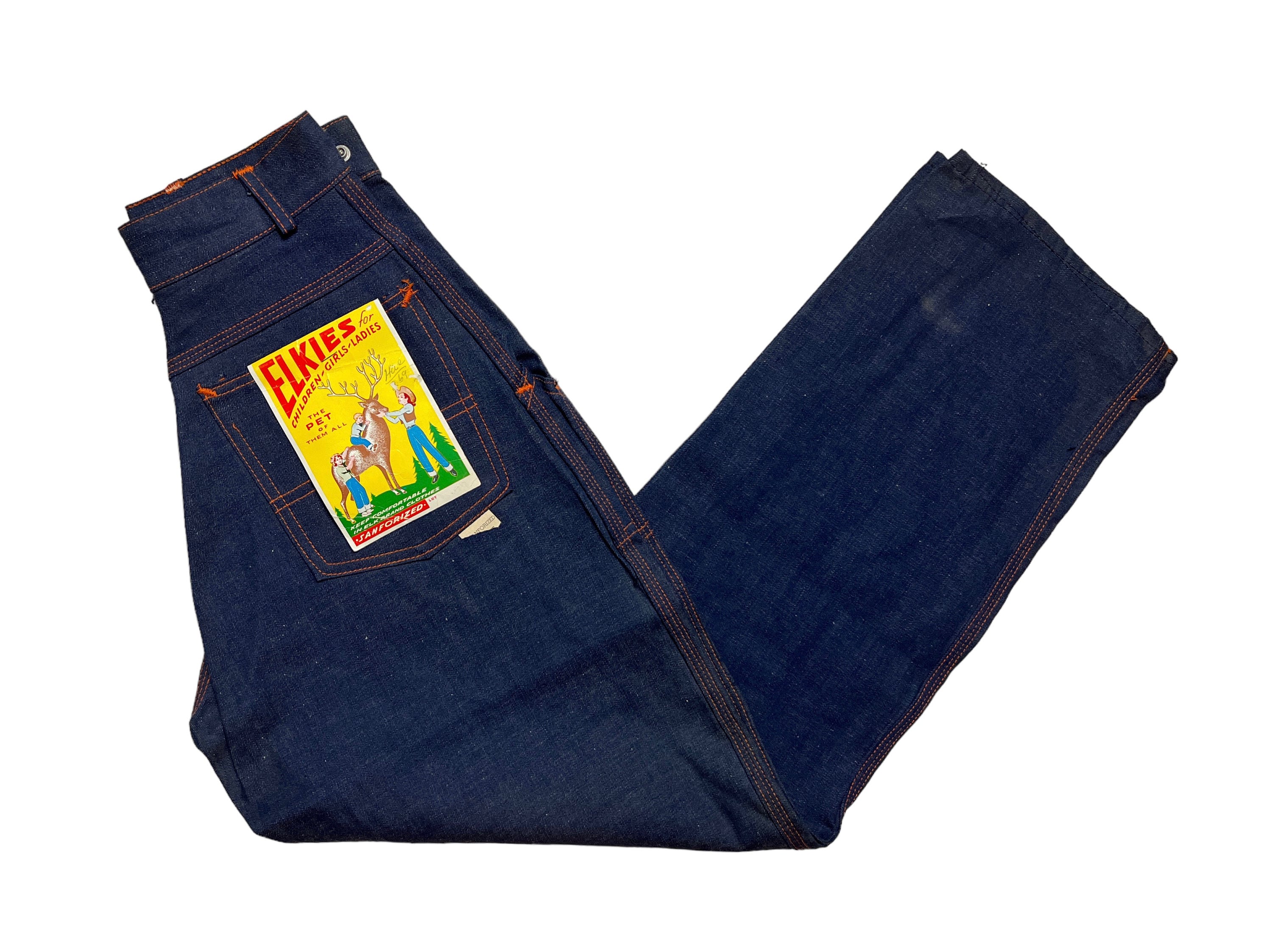 New Old Stock ~ Vintage 1950s Women's ELKIES Side-zip Jeans