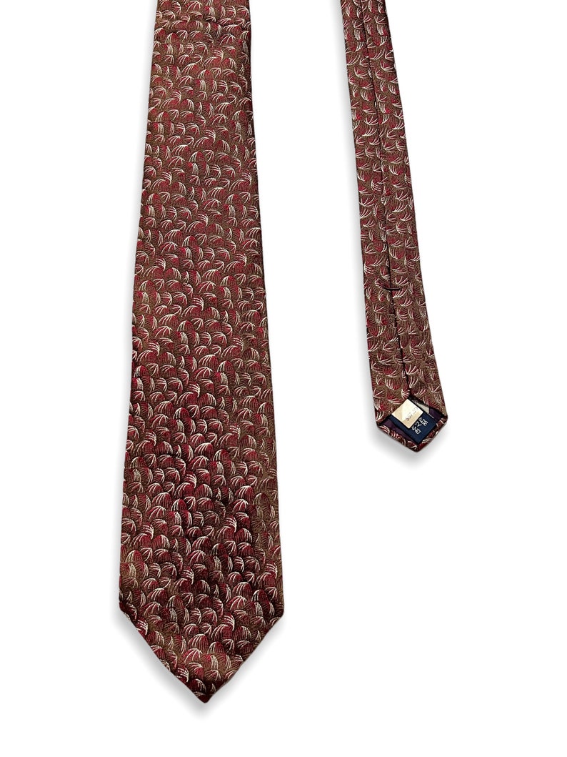 Vintage POLO RALPH LAUREN Necktie Brocade / Embroidered / Ancient Madder Preppy Ivy Style Trad Tie image 2