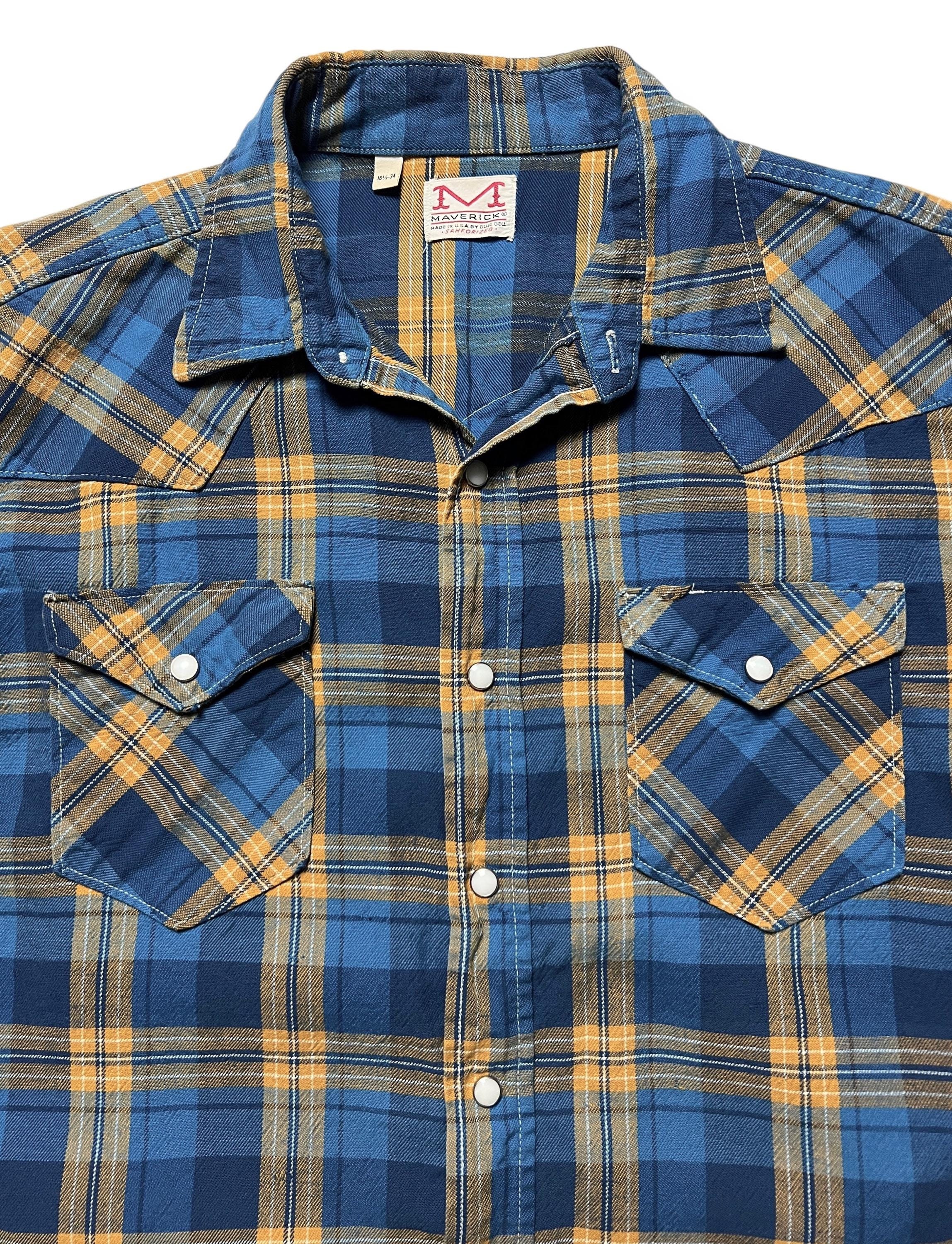 90s Wrangler Maverick Blue Bell ウエスタンシャツ Vintage 1960s Maverick Blue Bell Sanforized Western Shirt ~ M to L