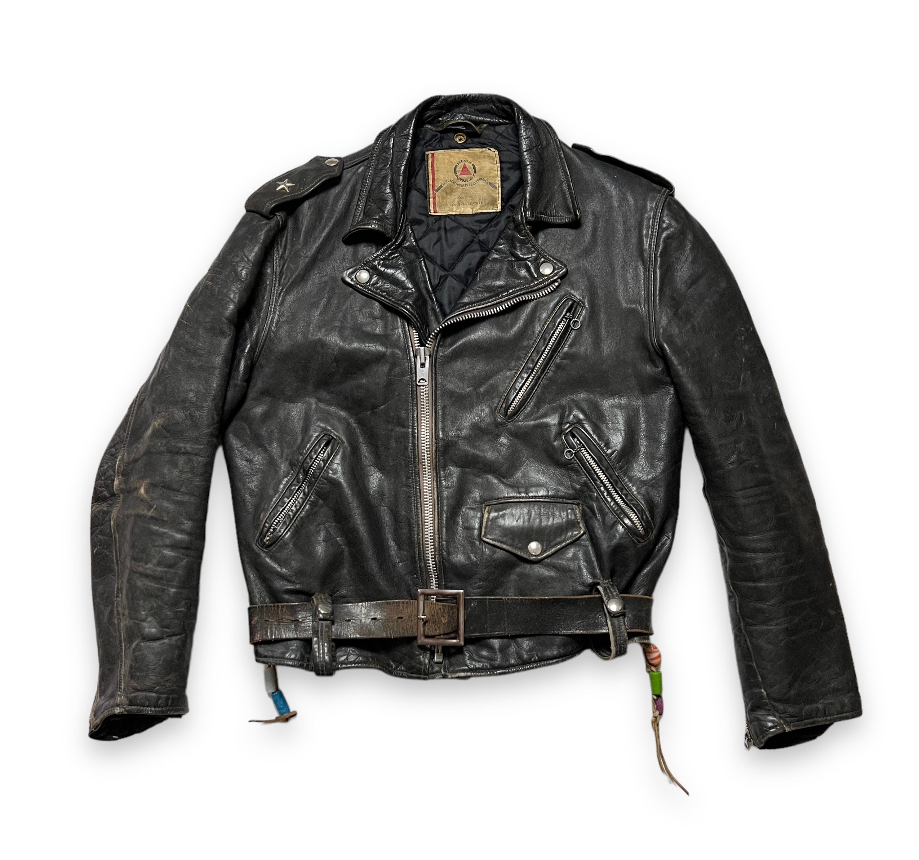 ジャケット・アウター 50s BECK ONE STAR Vintage riders JKT 1950s Beck Motorcycle Jacket, One Star Schott Leathers, RARE