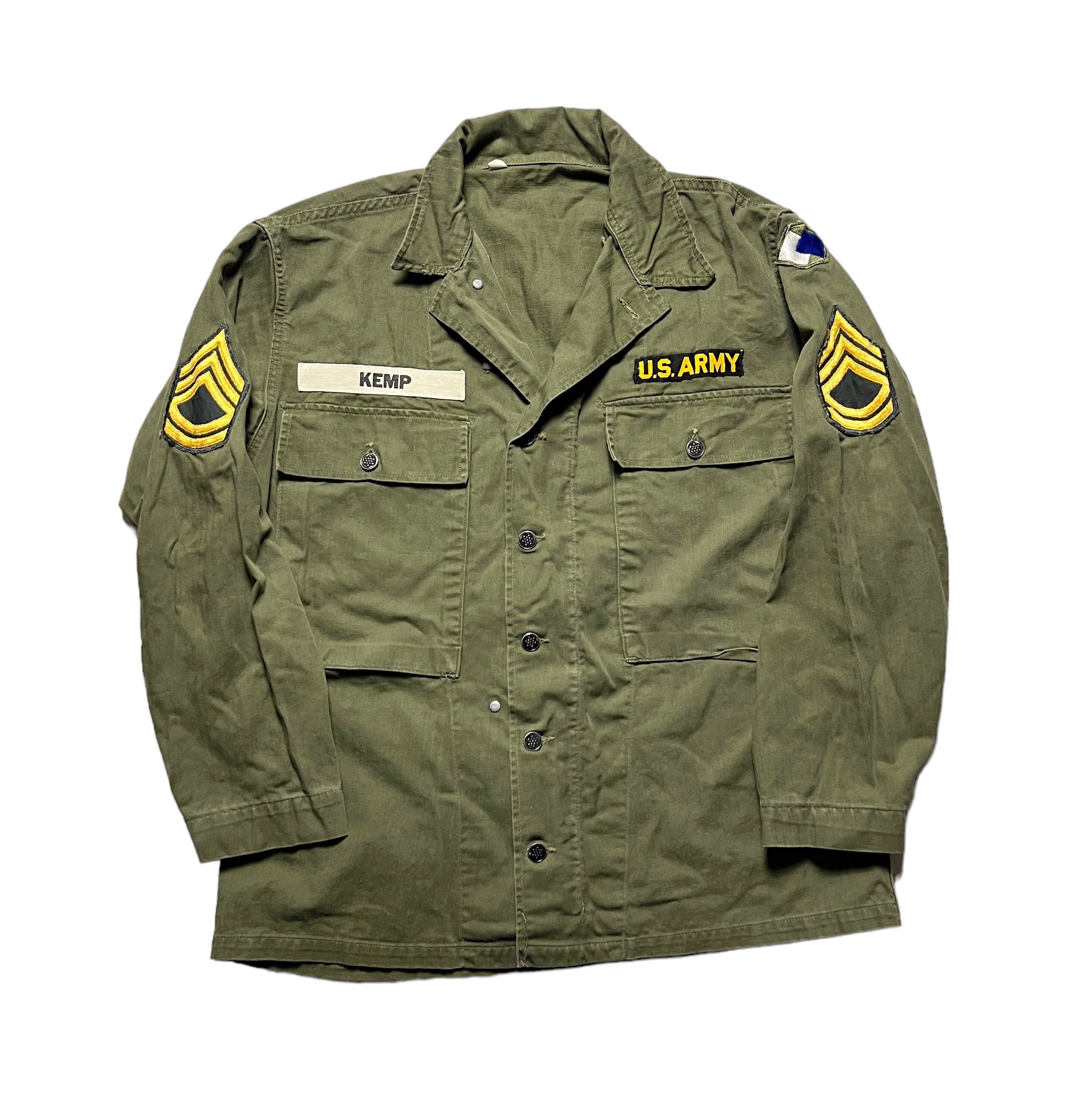 Real Vintage Search Engine Vintage Wwii Us Army Hbt Shirt  Size 40 R  Large 13 Star Buttons 2nd Pattern Jacket Gas Flap Ww2 96Th Infantry Division Patch $150.00 AT vintagedancer.com