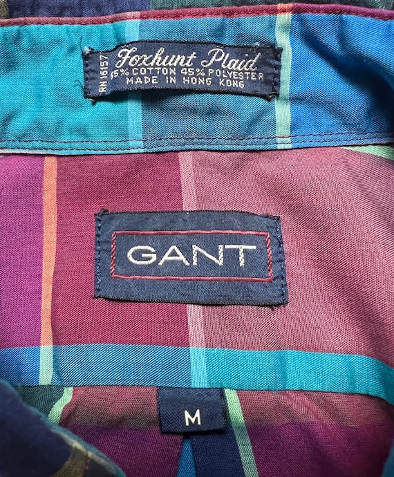 ヴィンテージ 1980 年代 GANT マドラス フォックスハント チェック 