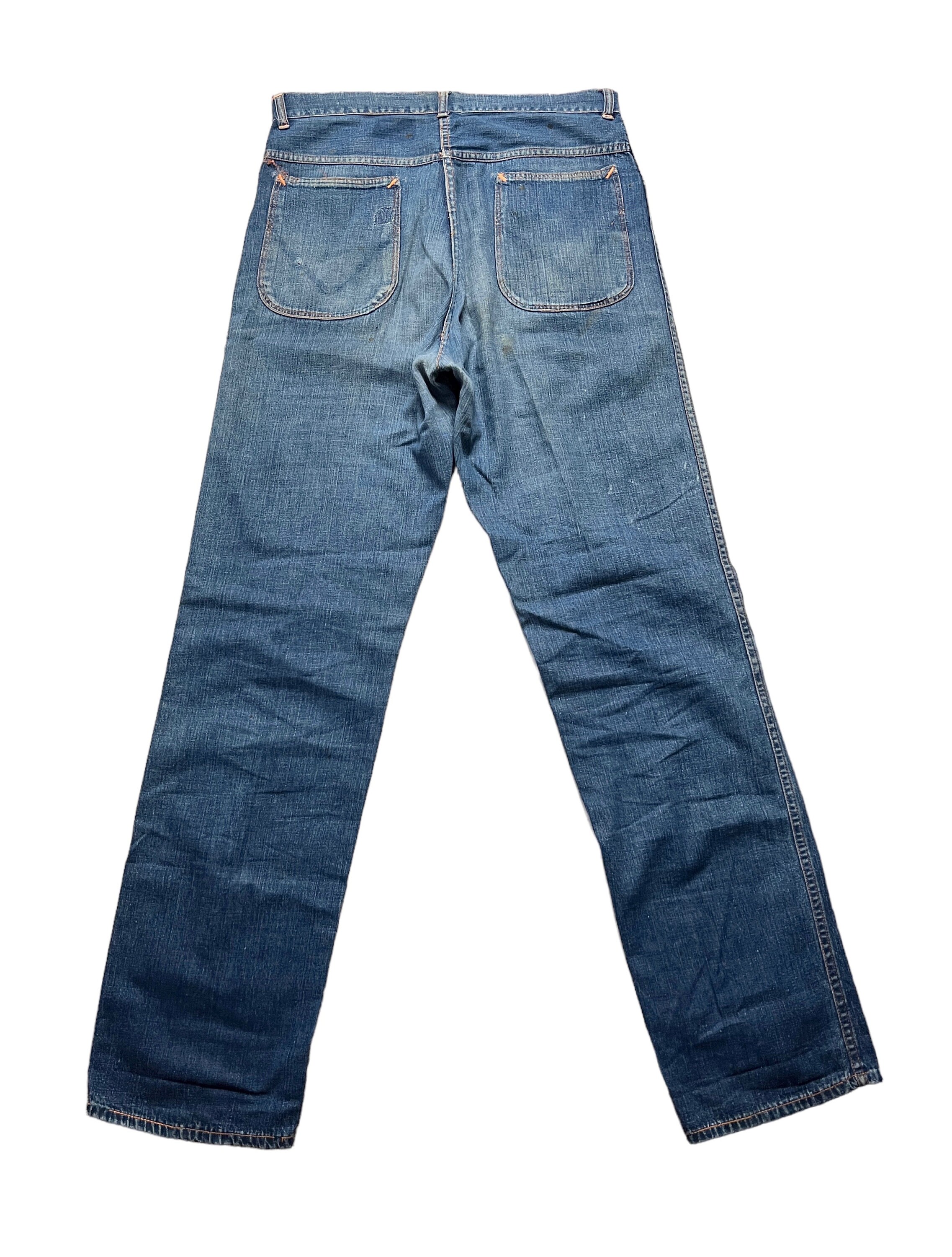 Vintage 1940s TUFFIES Out of the West Jeans ~ 32.5 X 34 ~ Patched 