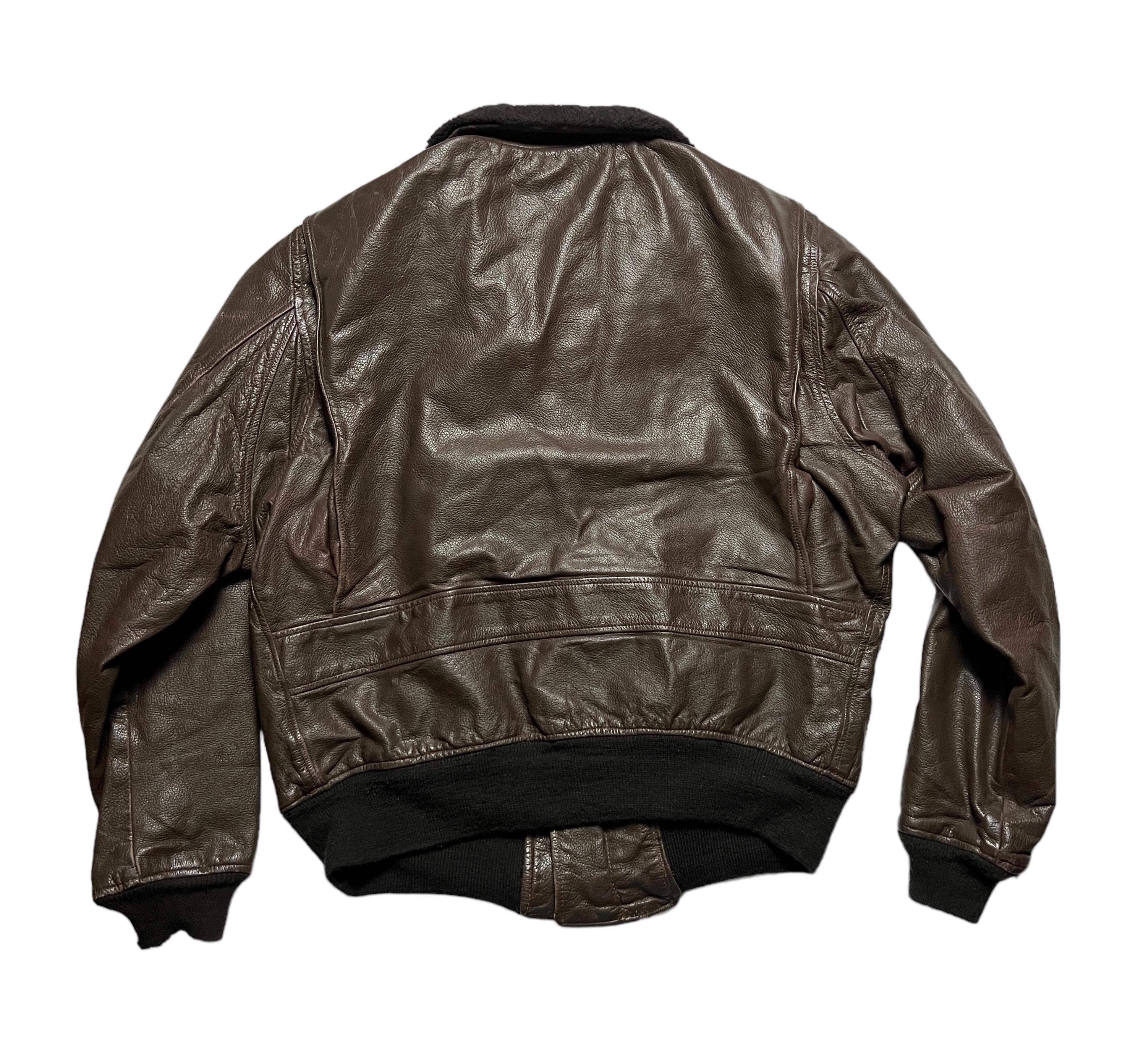 Vintage G-1 Brown Leather Flight Bomber Jacket - IRVIN B