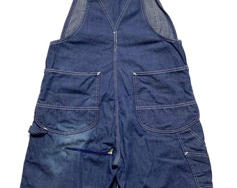 Vintage 1970s LEE Denim Overalls Size S to M Work Wear Union Made 