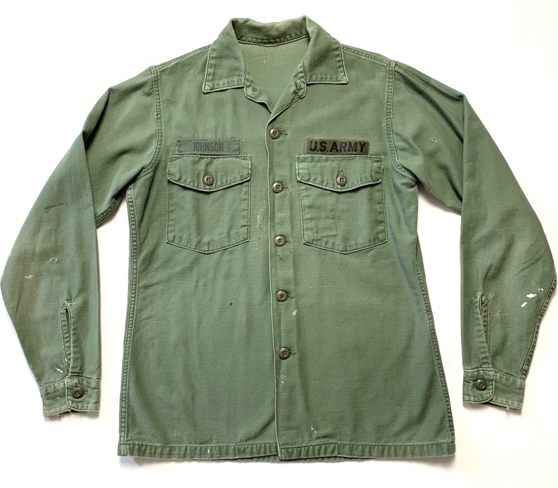 Vintage 1960s OG-107 US Army Utility Shirt size M Military | Etsy