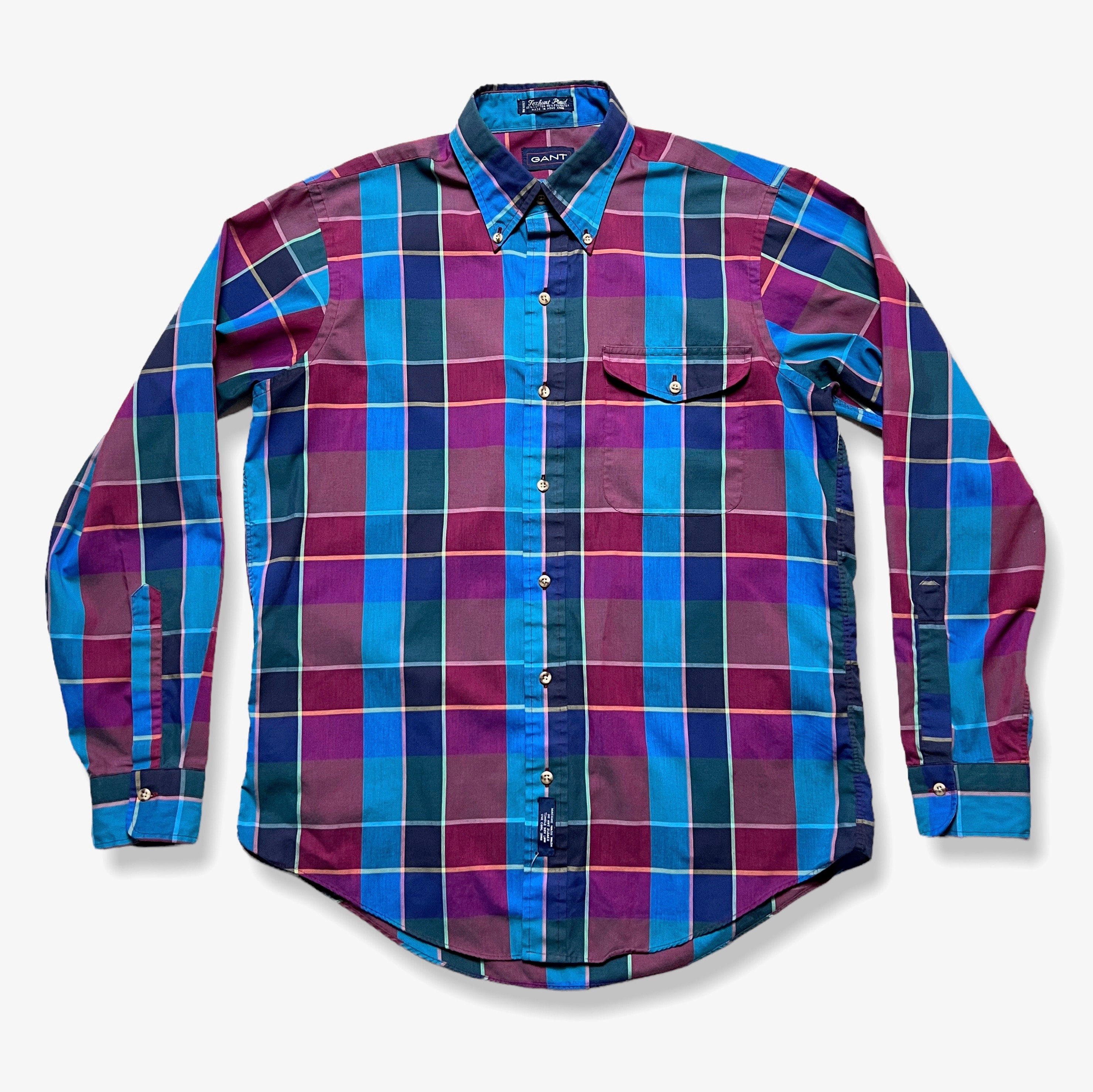 ヴィンテージ 1980 年代 GANT マドラス フォックスハント チェック 