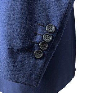 Vintage 1940s EAGLE CLOTHES Double-Breasted Wool 2pc Suit 42 Long jacket / pants Talon Zipper image 3
