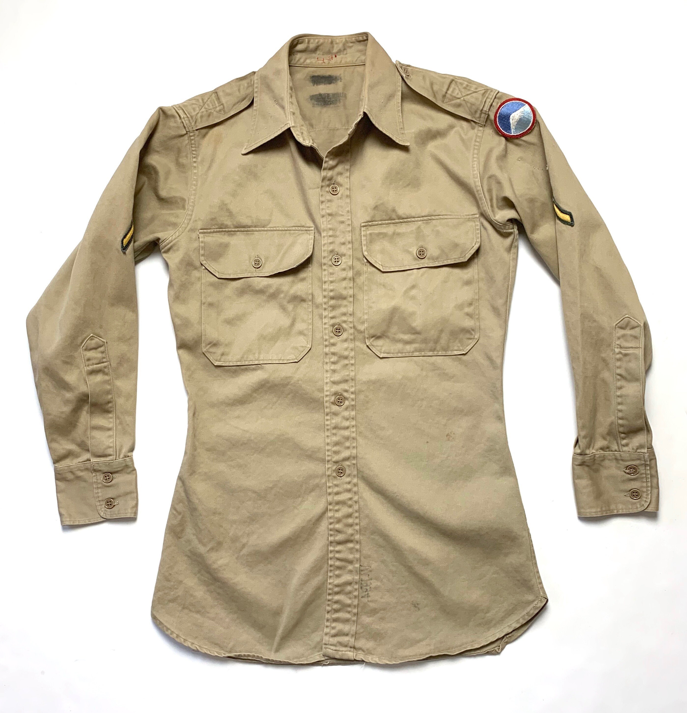 vintage damaged M-50 USARMY　50年代 Vintage 1950s U.S. ARMY Field Jacket Without Liner M-1950